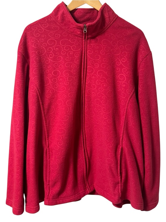 George Jackets & Blazers - George Full Zip Fleece Jacket Women’s 4XL Fuchsia Pink Lightweight Fall Spring